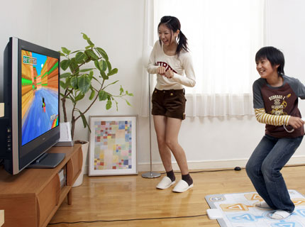 children playing. Children Playing Wii