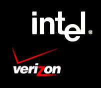 Intel and Verizon logos