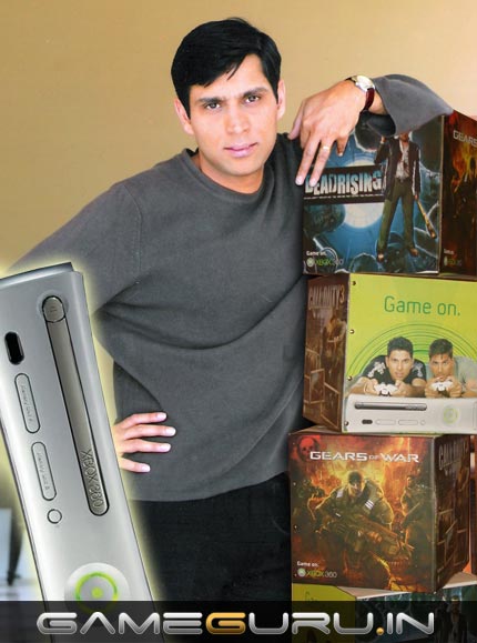 Mohit Anand with the Xbox 360 games