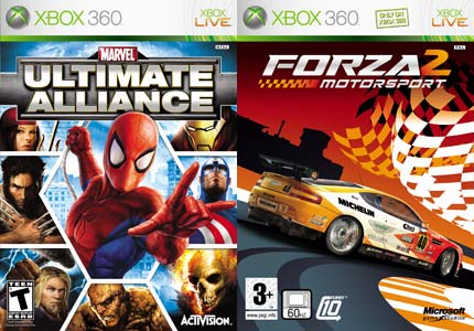 Marvel Ultimate Alliance and Forza Motorsport 2