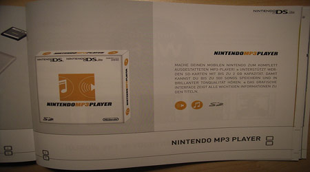 Nintendo DS MP3 Player catalog