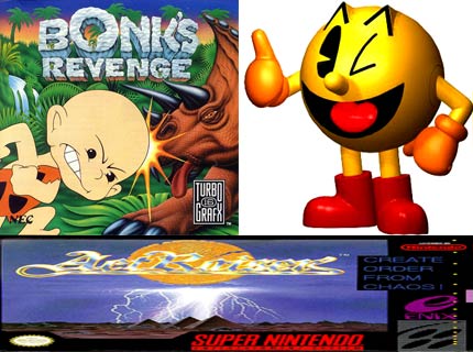 Pac-Man, ActRaiser and Bonk's Revenge