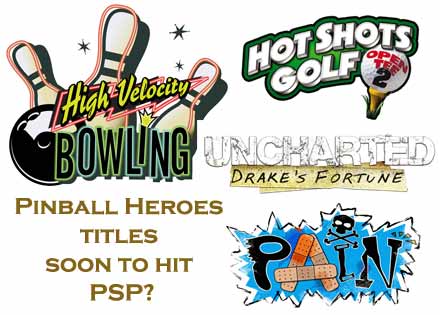Pinball Heroes titles PSP