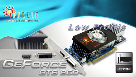 Sparkle GeForce GTS250 Low Profile Graphics Card